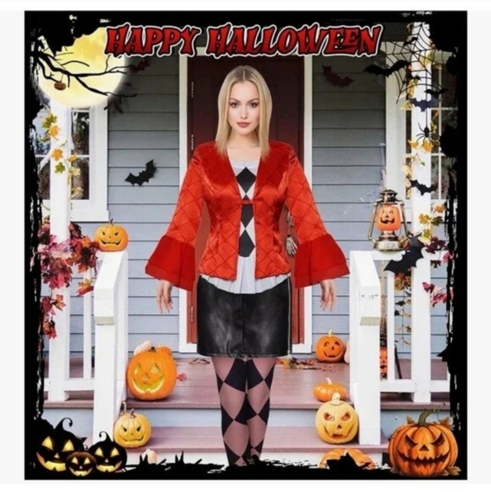 2024 Halloween Costume For Women Harleyqueen Cosplay Jacket Coat Uniform Suit La - Picture 2 of 8